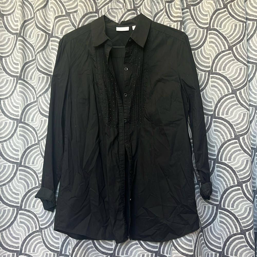 Black button down blouse